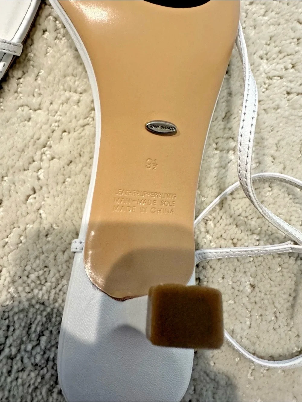 Tony Bianco Size 9.5 White Caprice Ankle Strap Sandals NEW